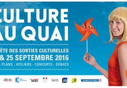 Nous participons à l'évènement Culture au Quai 2016