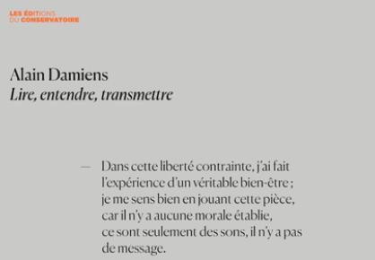 Alain Damiens. Lire, entendre, transmettre. Dialogue avec Anne Roubet