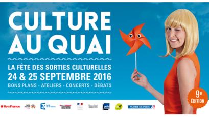 Nous participons à l'évènement Culture au Quai 2016